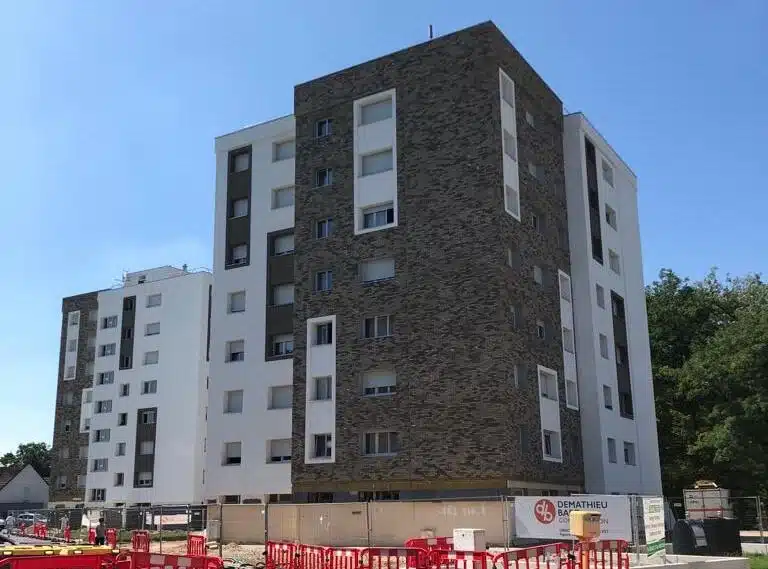 Résultat final après réhabilitation thermique du quartier Les Pins à Haguenau – Est Ravalement