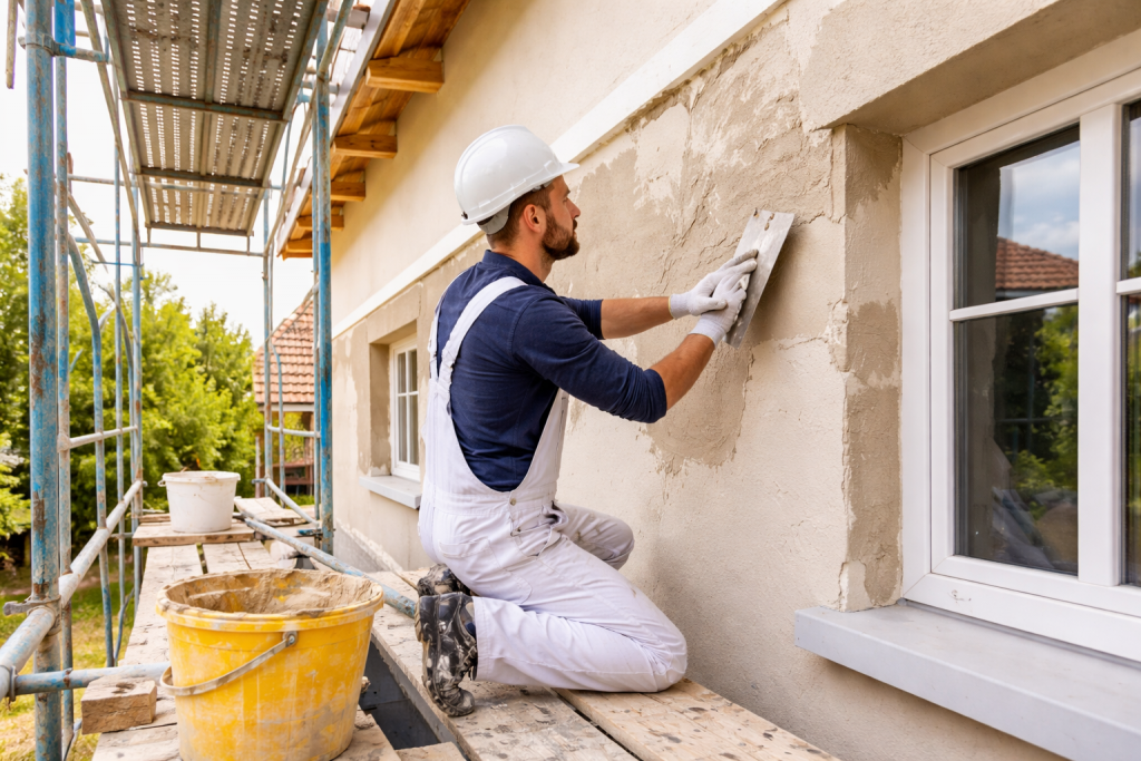 Ravalement de façade maison individuelle Strasbourg Bas-Rhin travaux rénovation façade