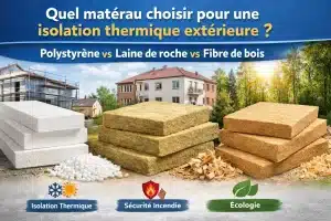 solation thermique extérieure matériaux polystyrène laine de roche fibre de bois