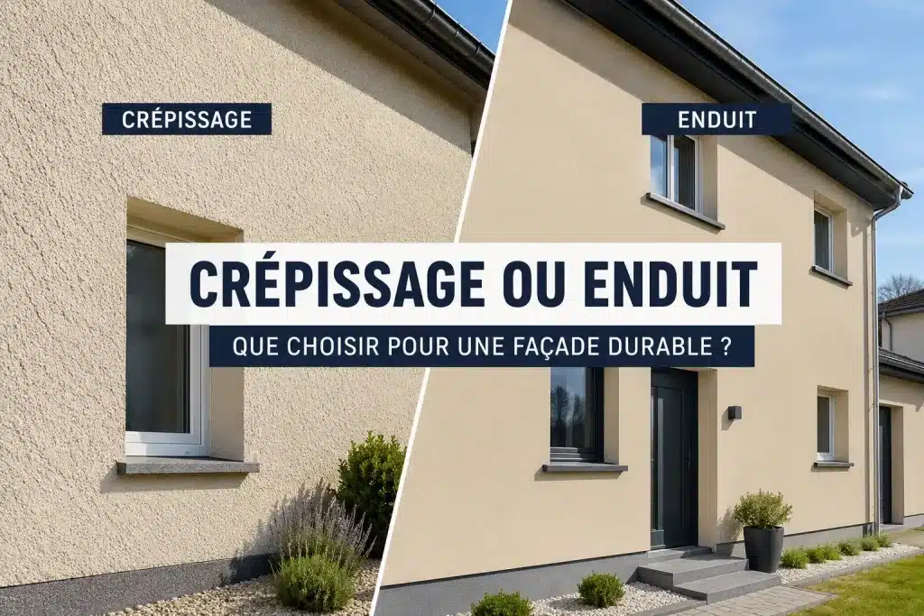 Comparaison entre crépissage et enduit de façade pour une maison individuelle en Alsace