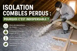 Isolation des combles perdus par soufflage pour améliorer les performances énergétiques d'une maison en Alsace