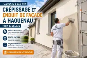 Crépissage et enduit de façade à Haguenau sur une maison individuelle
