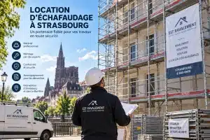 Location d’échafaudage à Strasbourg pour des travaux de façade en toute sécurité