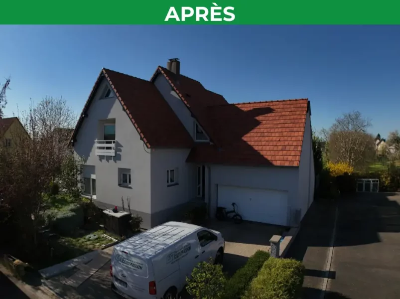 Façade rénovée après isolation extérieure à Batzendorf – Est Ravalement