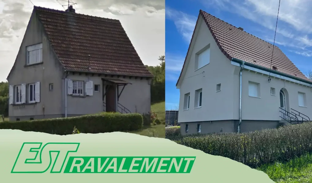 Pose d’un isolant extérieur sur les murs d’une maison à Avricourt – Est Ravalement